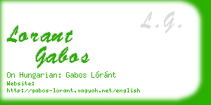 lorant gabos business card