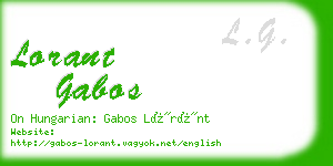 lorant gabos business card